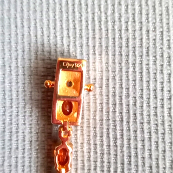 NATURAL TANZANIA TANGERINE KYANITE, WHITE ZIRCON BRACELET - Picture 5 of 9